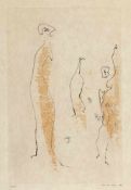 Max Ernst 1891 Brühl - 1976 Paris - Ohne Titel (Trois figures) - Farbradierung/Japan. 19/69. 33,5