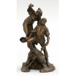 Künstler des 19./20. Jahrhunderts - Hirte und Nymphe - Bronze. Braun patiniert. H. 23 cm. Attribut