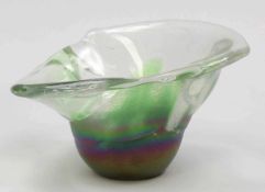 Vase Robert Coleman, Mount Vernon (USA) 1977. Farbloses Glas mit eingeschmolzenem, grünen und