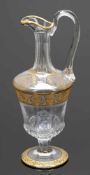 Karaffe "Thistle Gold" Verreries & Cristalleries de Saint Louis, France. Farbloses Kristallglas,