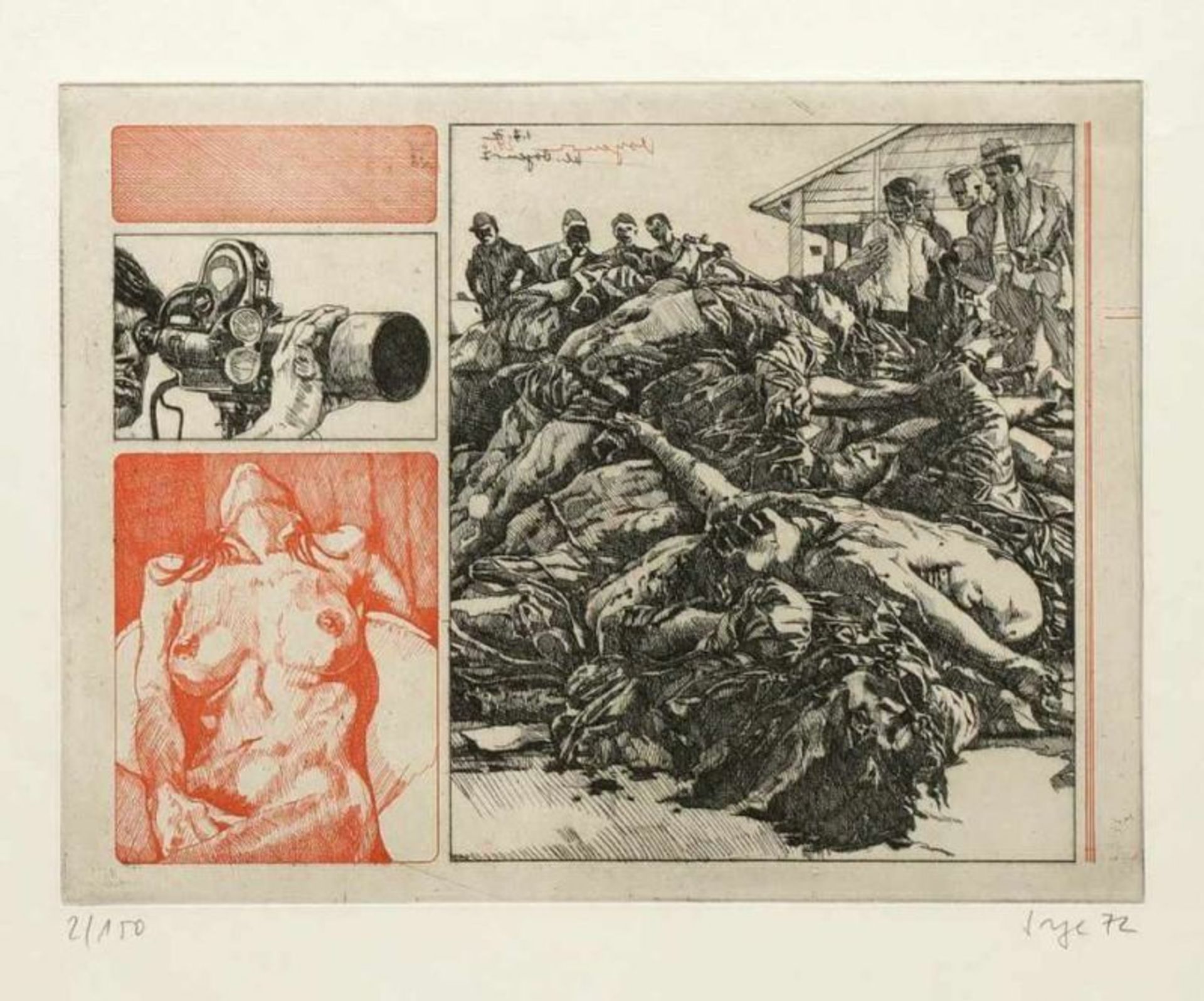 Diverse Künstler des 20. Jahrhunderts - Konvolut von 5 Grafiken. Jeweils signiert. Die Blätter - Bild 3 aus 10