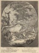 Johann Elias Ridinger 1698 Ulm - 1767 Augsburg - "Der im Frühling muntere und fleißige Jäger" - - "