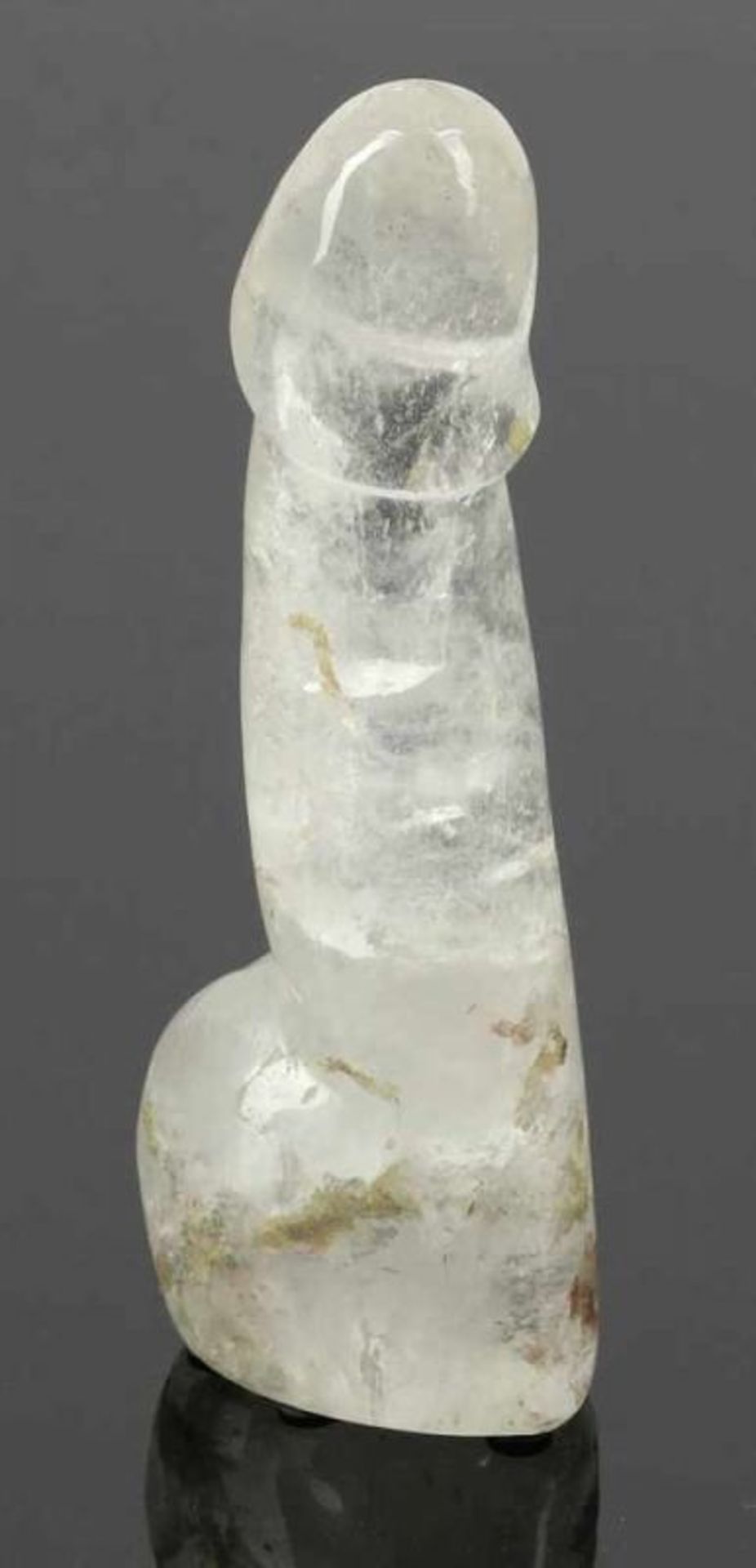 Phallus Bergkristall. H. 22,5 cm. - Zustand: Kl. Besch. in der Oberfläche. - Bild 2 aus 2