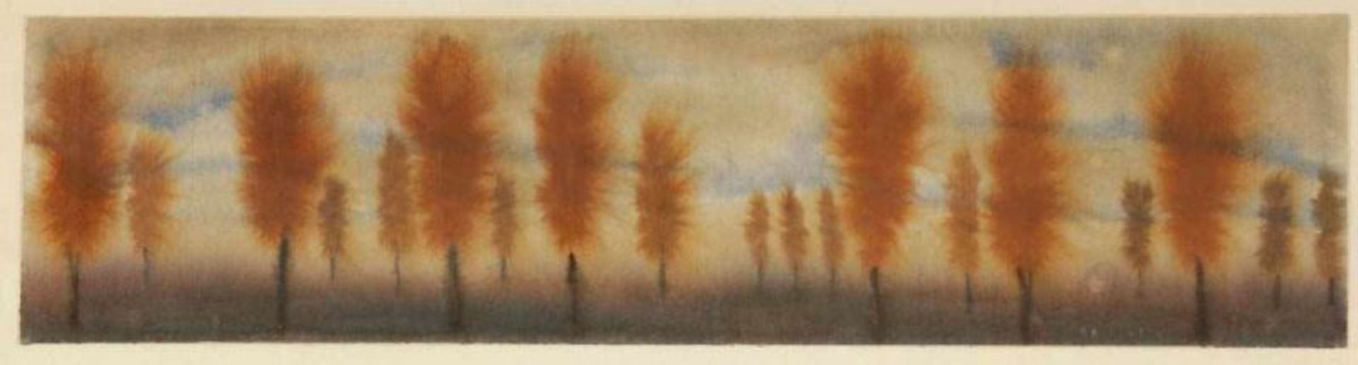 László Balogh Künstler des 20. Jahrhunderts - Bäume - Aquarell/Papier. 15,2 x 62 cm. Sign. und - Image 2 of 2