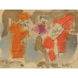 Lyonel Feininger 1871 New York - 1956 New York - "Ghosties (MERRY XMAS!)" - Tusche, Aquarell und