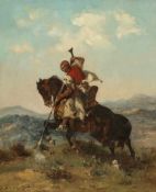 Georges Washington 1827 Marseille - 1901 Douarnenez - Orientalischer Reiter mit Gewehr - Öl/Lwd.