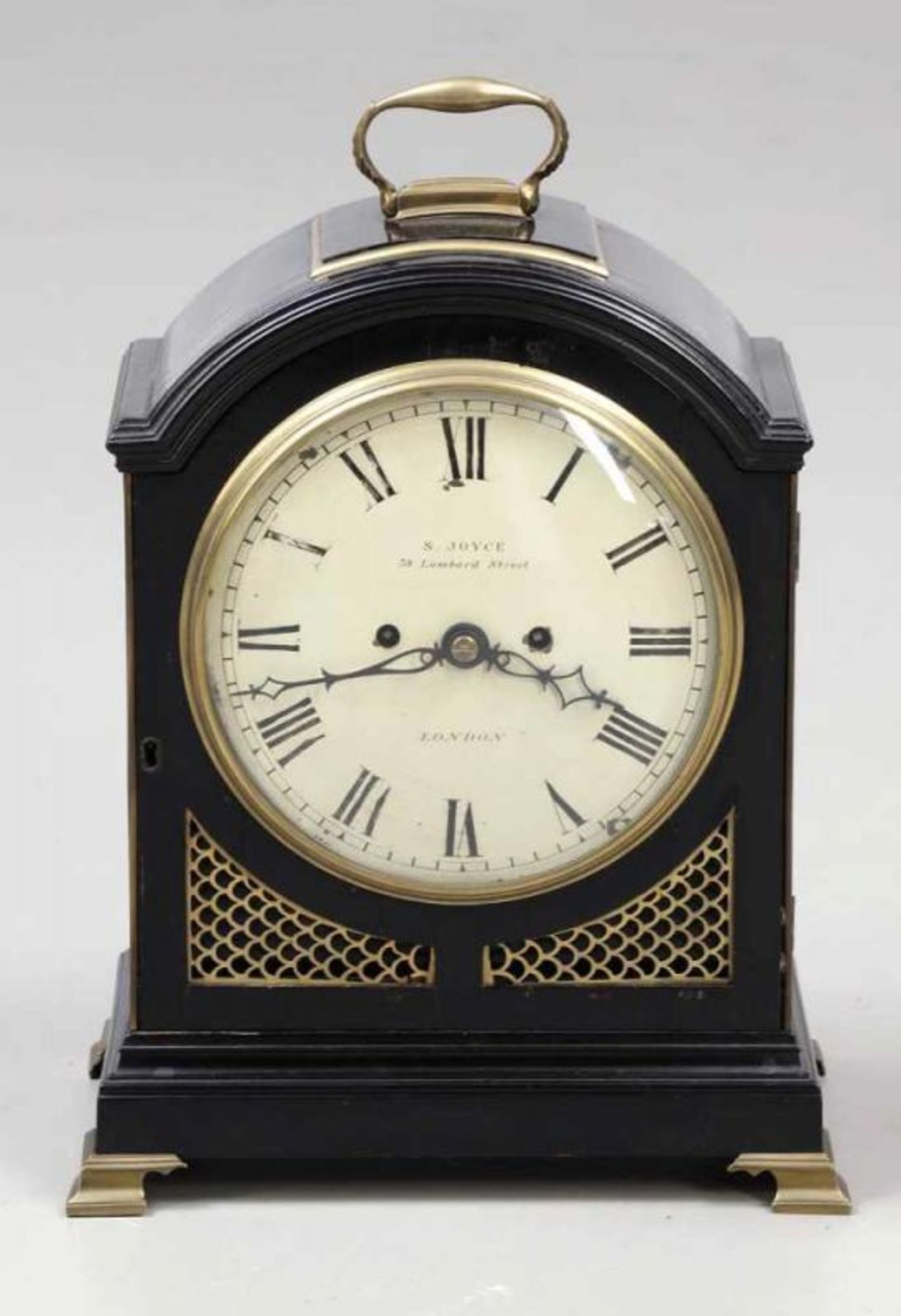 Bracket Clock Samuel Joyce/London/England, um 1790. Ebonisiertes Holz. 44,5 x 31 x 19,5 cm. Schlag - Bild 2 aus 2