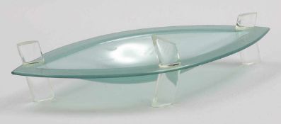 Unikat Banana Boat Hartmut Müller, Glass Design - Atelier Tabernakel, Pinneberg 1988. Floatglas: