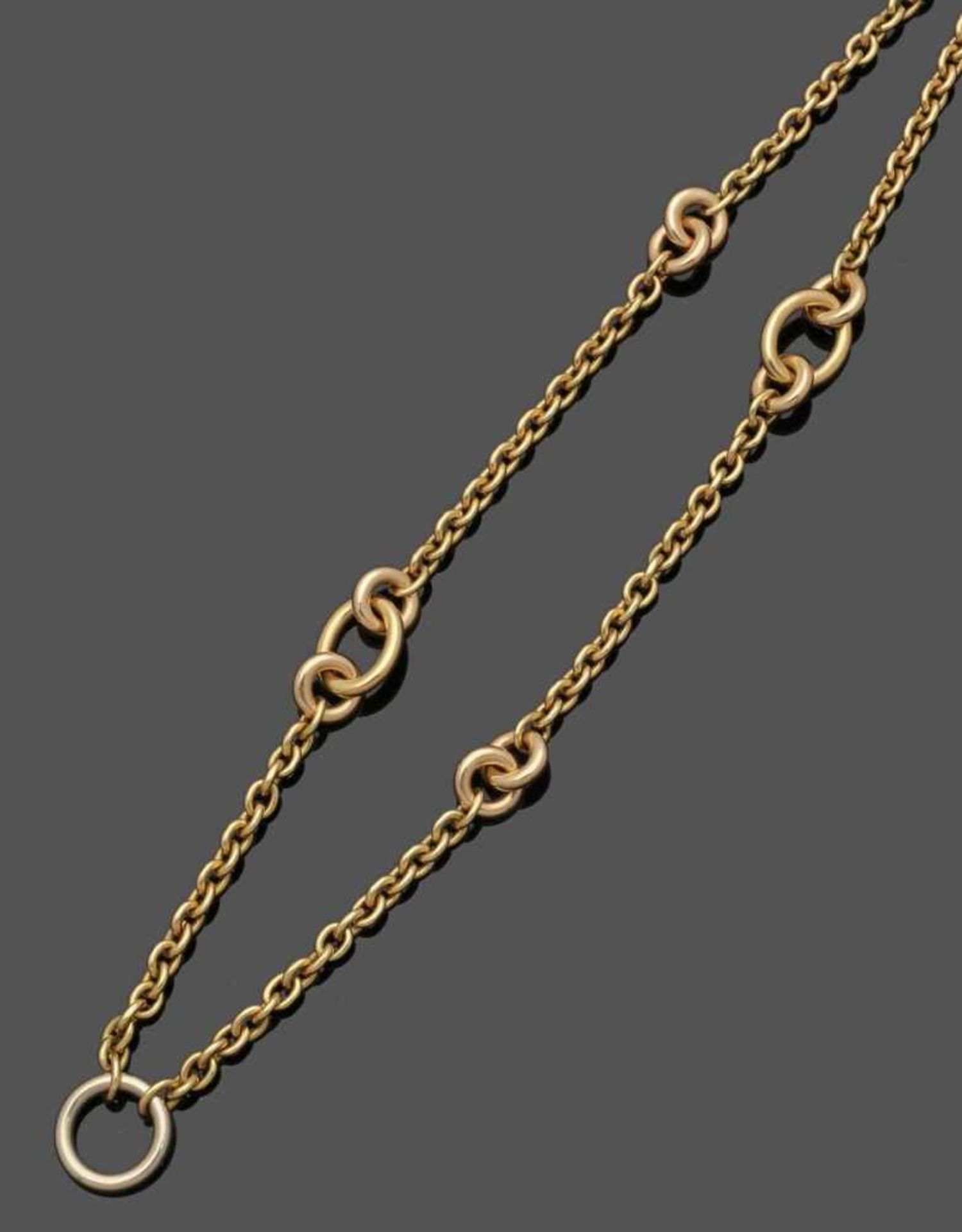 Modisches Goldcollier A modern golden necklace Fa. Pomellato, Italien. 750er GG, gestemp. L. 42 - Bild 4 aus 4