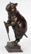 August Gaul 1869 Großauheim - 1921 Berlin - "Der Hamster" - Bronze. Braun patiniert. H. 23 cm.