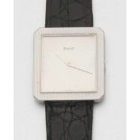 Piaget-Herrenarmbanduhr Fa. Piaget, Schweiz. Modell: Protocol. 750er WG, gestemp. Ref.-Nr.: 9154.