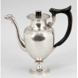 Empire-Kaffeekanne / Coffee Pot Carl Heinrich Kördell/Kassel, um 1800. 750er Silber. Punzen: