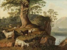 Künstler des 19. Jahrhunderts - Romatische Landschaft - ÖL/Lwd. 66 x 88 cm. Sign l. u. Dat.: 1833.