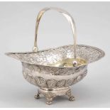 Biedermeier Obstkorb/ Fruit Bowl Deutschland, um 1830. 750er Silber. Punze: 12. 24 x 26 x 21,5 cm.