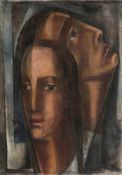 Ernst Wolfhagen Hannover 1907 - 1992 - Zwei Frauen - Öl/Lwd. 56 x 40 cm. Monogra. und dat. r. u.: EW