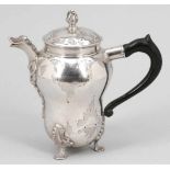 Rokoko-Mokkakanne / Mocha Pot Deutschland, um 1800. Silber. Punzen: Stadtstempel verschlagen. H.