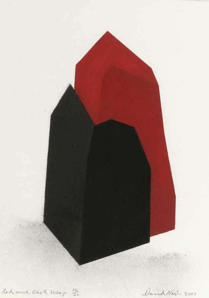 David Nash 1954 Esher, Surrey - lebt in Blaenau Ffestiniog/Wales - "Red and Black Wrap" -