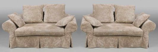 Paar zweisitzer Sofa Stoff. 80 x 180 x 90 cm. Bezug zum Abnehmen und Kissen.