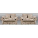 Paar zweisitzer Sofa Stoff. 80 x 180 x 90 cm. Bezug zum Abnehmen und Kissen.