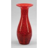 Bodenvase Ikora Württembergische Metallwarenfabrik (WMF), Geislingen um 1932. Rotes Glas mit