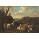 Philipp Peter Roos 1651 Frankfurt a.M. - 1705 Tivoli bei Rom attr. - Pastorale - Öl/Lwd. Doubl. 20 x