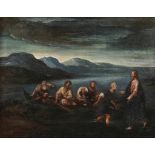 Andrea Schiavoni 1510 Zara - 1563 Venedig nach - Jesus erscheint Jüngern am See Tiberias - Öl/Lwd.