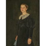 Georg Egmont Oehme Dresden 1890 - Dresden 1955 - Bildnis einer jungen Dame - Öl/Lwd. 95 x 71 cm.