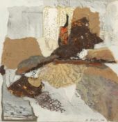 M. Meyer Künstler des 20./21. Jahrhunderts - Abstrakte Komposition - Collage/Karton. 17 x 17 cm.