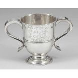 Großer Porringer William Atkins/London/England, um 1734/35. 925er Silber. Punzen: Herst.-Marke,