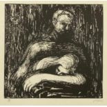 Henry Moore 1898 Castleford - 1986 Much Hadham - Lullaby D - Lithografie. 19/25. 29 x 30 cm. 41 x 40