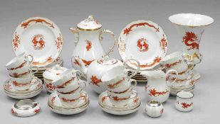 43tlg. Kaffeeservice mit Teekanne Staatliche Porzellan Manufaktur, Meissen 1924-1947 und 1957-