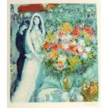 Marc Chagall 1887 Witebsk - 1985 St. Paul de Vence nach - "Brautpaar" - Granolithografie/Papier.