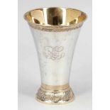 Blumenvase / Flower Vase Schweden, um 1938. 800er Silber/vergoldet. Punzen: Herst.-Marke, Land-