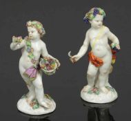 2 Figuren: Frühling und Herbst Staatliche Porzellan Manufaktur, Meissen 1935-1947. Porzellan,