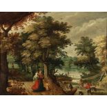 David Vinckboons 1576 Mecheln - 1632 Amsterdam attr. - Latona verwandelt die lycischen Bauern in