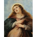 Italienischer Künstler des späten 17. Jahrhunderts - Madonna - Öl/Lwd. 70 x 50 cm. Doubl.