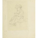 Moritz von Schwind 1804 - 1871 attr. - Kind - Bleistift/Papier. 27 x 23 cm. 20 x 14 cm (