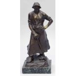 Adolf Josef Pohl 1872 Wien - 1930 Bad Deusch-Altenburg - Mann mit Vorschlaghammer - Bronze. Braun