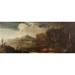 Salvator Rosa 1615 Arenella - 1673 Rom attr. - Dramatische Landschaft mit Fischern - Öl/Lwd. 74 x