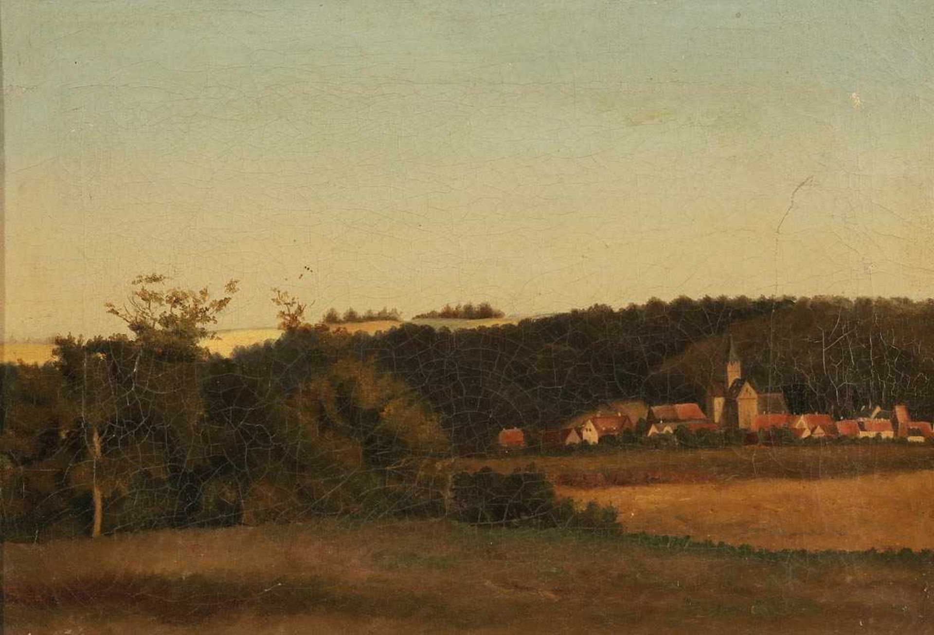 Carl Ludvig Messmann 1826-1893 - Nordische Landschaft bei Tønder - Öl/Lwd. 28 x 40 cm. Verso bez.: