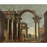 Giovanni Paolo Pannini 1691 Piacenza - 1765 Rom attr. - Vedutenpaar - Tempel mit Ruinen und