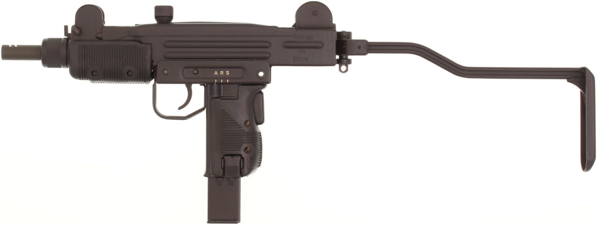Maschinenpistole, Mini UZI (IMI), Kal. 9mmP@ LL 200mm, TL 600mm, zuschiessendes System, Gehäuse