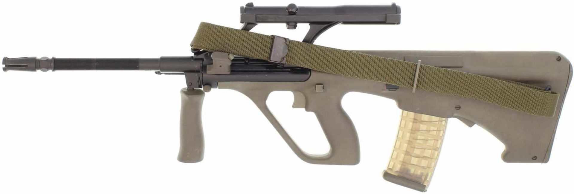 Selbstladebüchse, Steyr AUG/SA, "Bullpup"-Ausführung, Kal. .223@ LL 550mm, TL 810mm, Gasdrucklader