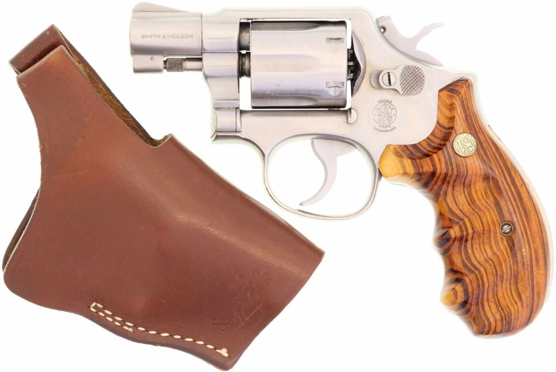 Revolver, S&W Mod. 64-2, Kal. .38Spec@ LL 1 3/4", Stainless Steel-Ausführung, DA-Abzug,