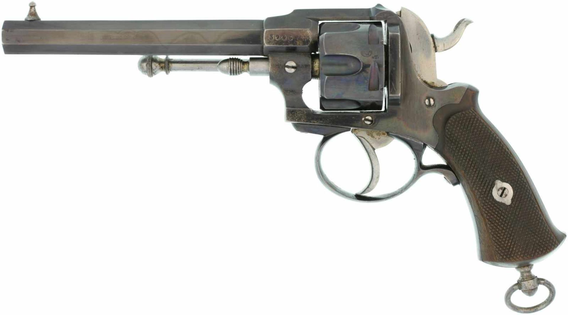 Revolver, Rolland-Renault, Paris, Mod. 1873, Kal. .38EleyRF@ LL 138mm, TL 250mm, polierte, brünierte