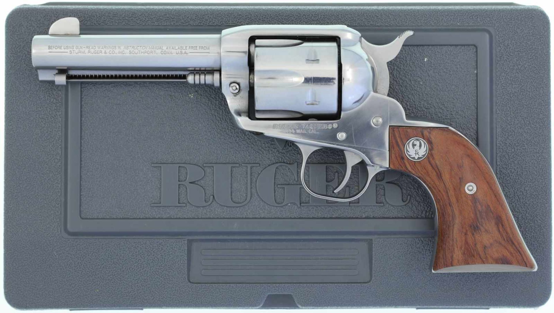 Revolver SA, Ruger Vaquero, Kal. .44Mag@ LL 4 3/4", Stainless Steel Ausführung, poliert, SA-Abzug,