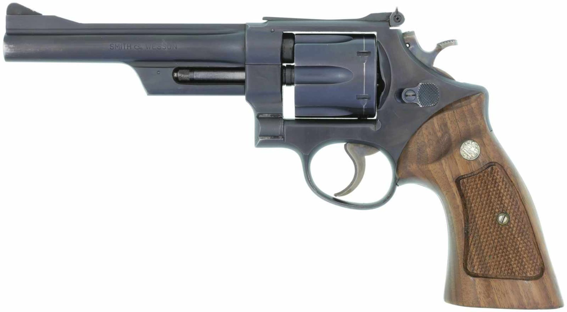 Revolver, S&W Mod. 28-2, Highway-Patrolman, Kal. .357Mag@ LL 6", brünierte Ganzstahlwaffe, die