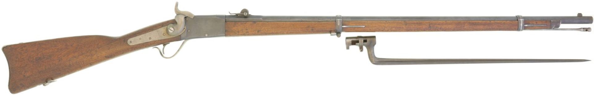 Geniegewehr Peabody 1867/77, Kal. 10.4mmRZ@ LL 830mm, TL 1310mm, Blockverschluss, CH-Lauf mit