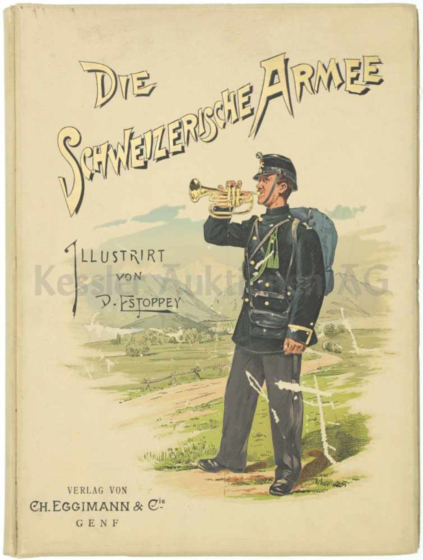 Die Armee Grossformatiges, reich bebildertes Buch von 1894. Alle Waffengattungen werden darin