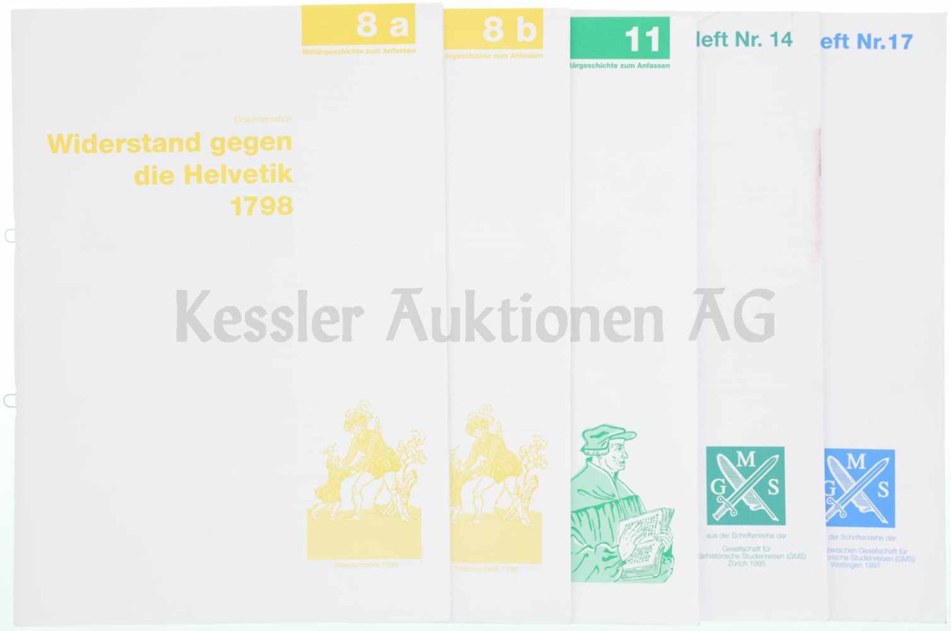 Konvolut von 5 Dokumentationen 1. Die beiden Schlachten von Zürich 1799, herausgegeben von Dr.